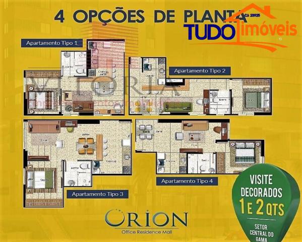 ORION - AP 1, 2, 3 e 4 QUARTOS, SALAS COMERCIAIS, SHOPPING E RESIDENCIA - O PRIMEIRO E ÚNI - Foto 11