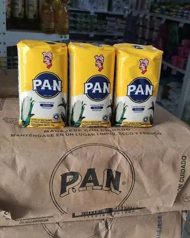 Harina PAN farinha de milho branco, harina PAN pre-cozida enriquecida 1kg