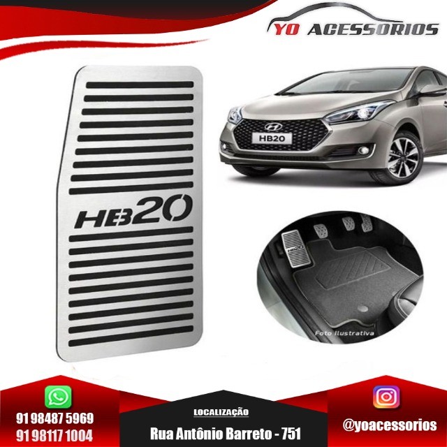 Descanso De Pé Aço Inox Hb20 2013 - 2021