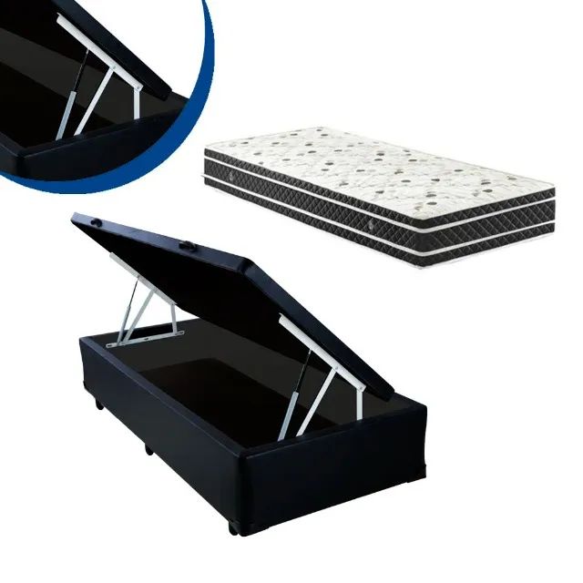 *Promoção* Baú Solteiro Molas Ensacadas Individuais 24cm 