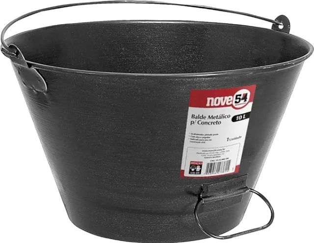 Balde metalico p/concreto 10l 954