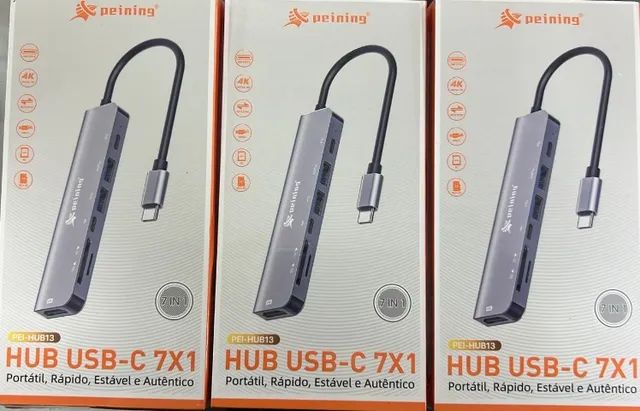 Hub Cabo Adaptador Conversor Usb-c 7x1 Peining Para Notebook