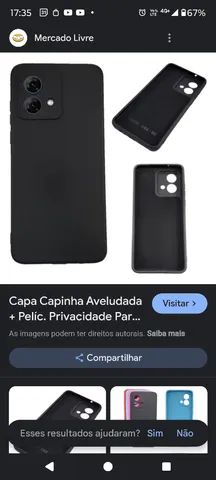 CAPINHA CELULAR MOTOROLA G58 AVELUDADO CAPA - Foto 3