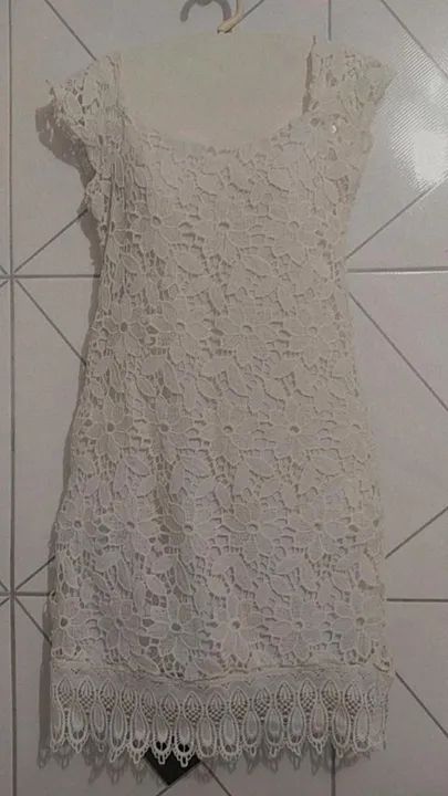 Vestido de renda branco