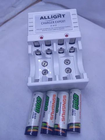 Carregador Com Pilhas AAA Automático(110-220)Também Carrega AAA,9Volt - Foto 2