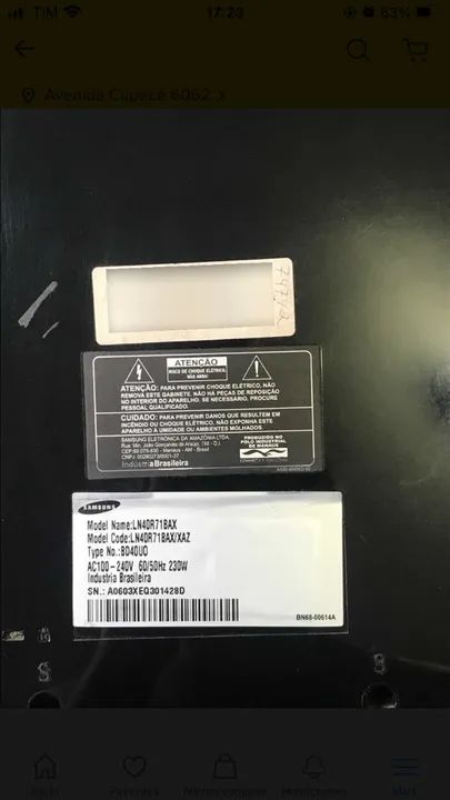 Placa Fonte Tv Samsung Ln40r71bax funcionando  - Foto 3