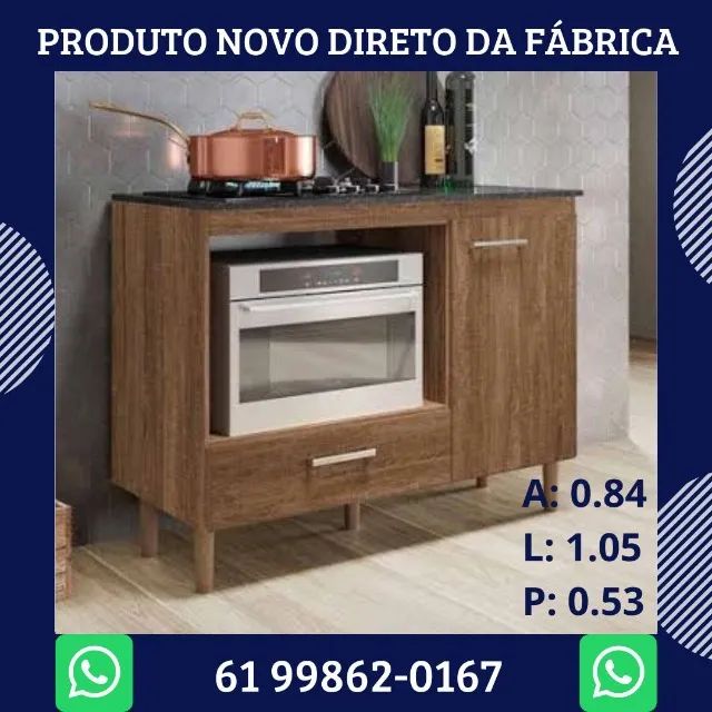 Balcão para cooktop fogão forno fit  - Foto 5