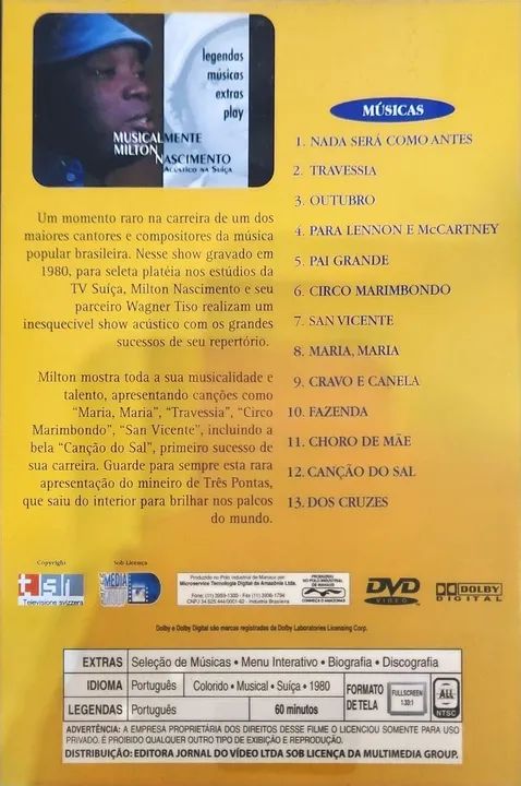 DVD Milton Nascimento Acústico na Suíça - Foto 2