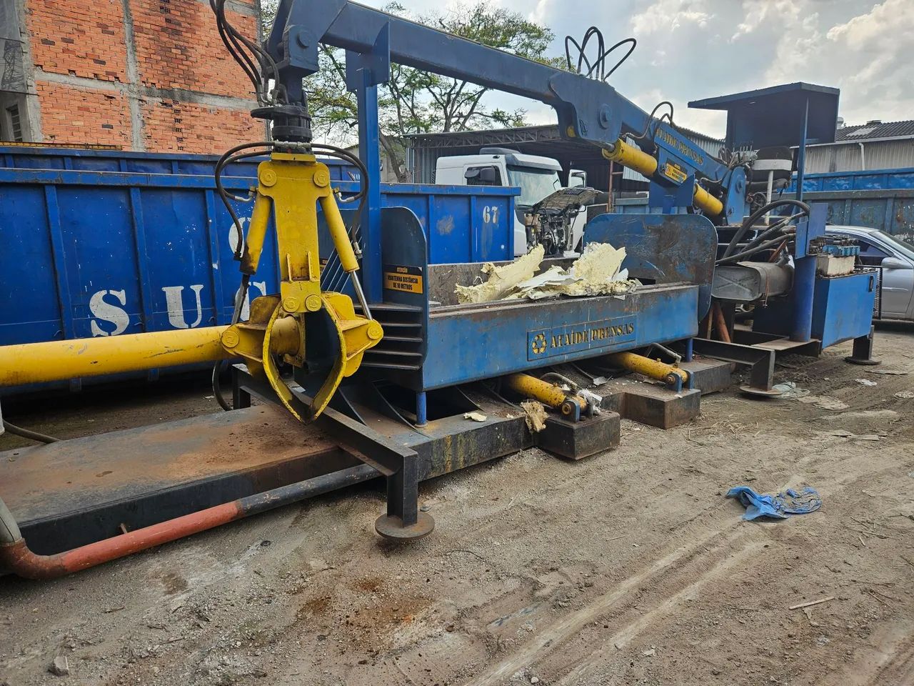 Prensa sucateira móvel 30x30 compactador sucata - Foto 4