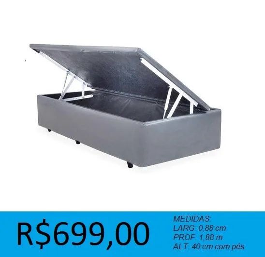 Base box bau solteiro - produto a pronta entrega  - Foto 2