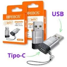 Adaptador Otg Plug 3.1 Tipo C Fêmea para USB 2.0 Macho HS-223 - Foto 2