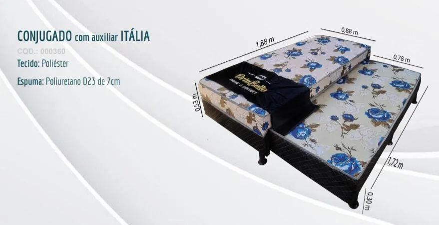 Cama Box Solteiro com auxiliar Itália Ortobello  - Foto 2