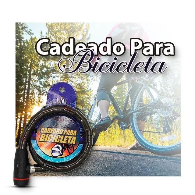 Cadeado Para Bicicleta 80cm - Foto 3