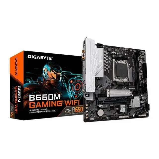 Placa Mãe Gigabyte B650M Gaming WIFI, AMD AM5, mATX, DDR5