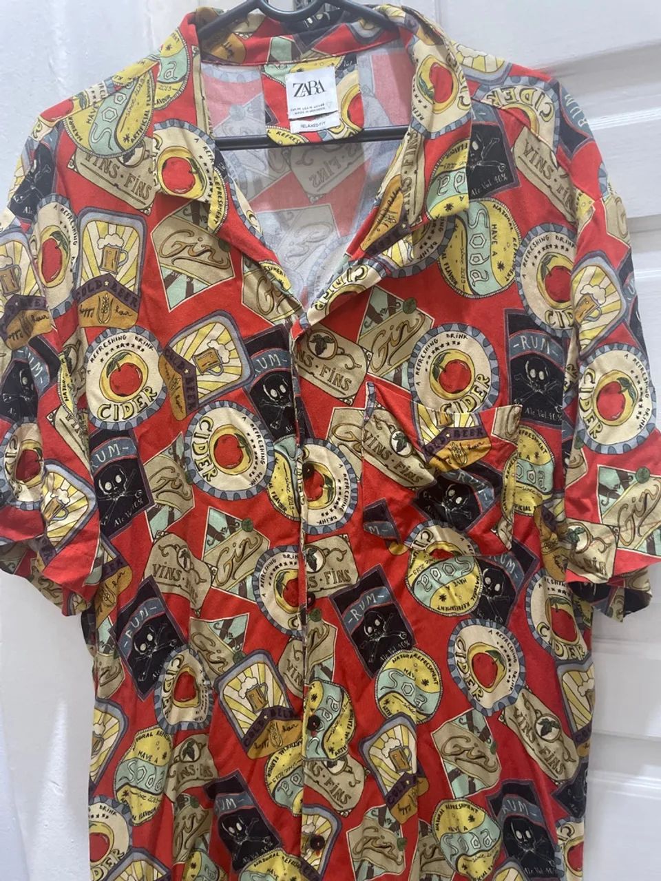 Camisa zara estampada