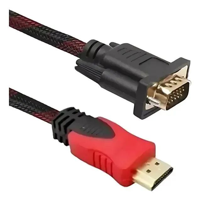 Cabo HDMI para VGA - 3 metros - conversor audio video  - Novo - Foto 4
