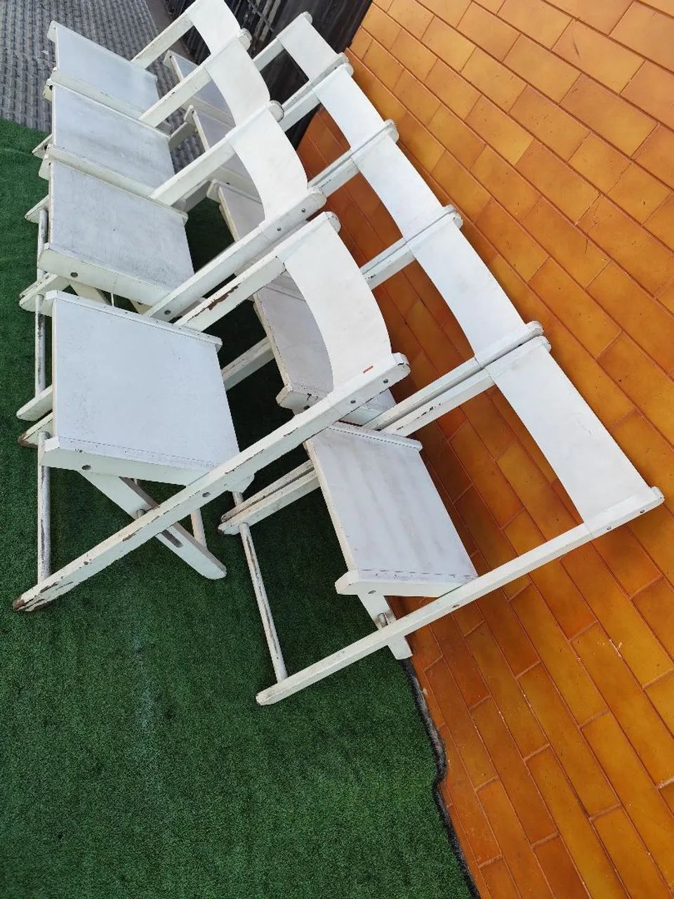 Conjunto de Cadeiras Dobráveis Brancas Stela retrô  - Foto 2