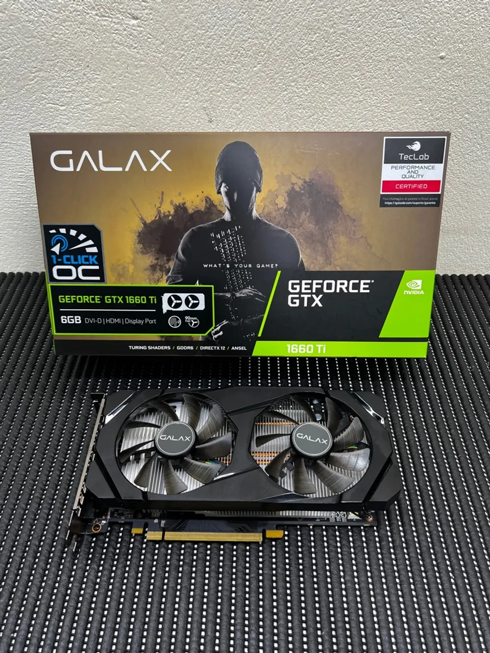 Placa de vídeo GeForce GTX 1660ti 6GB Galax (estado de novo)