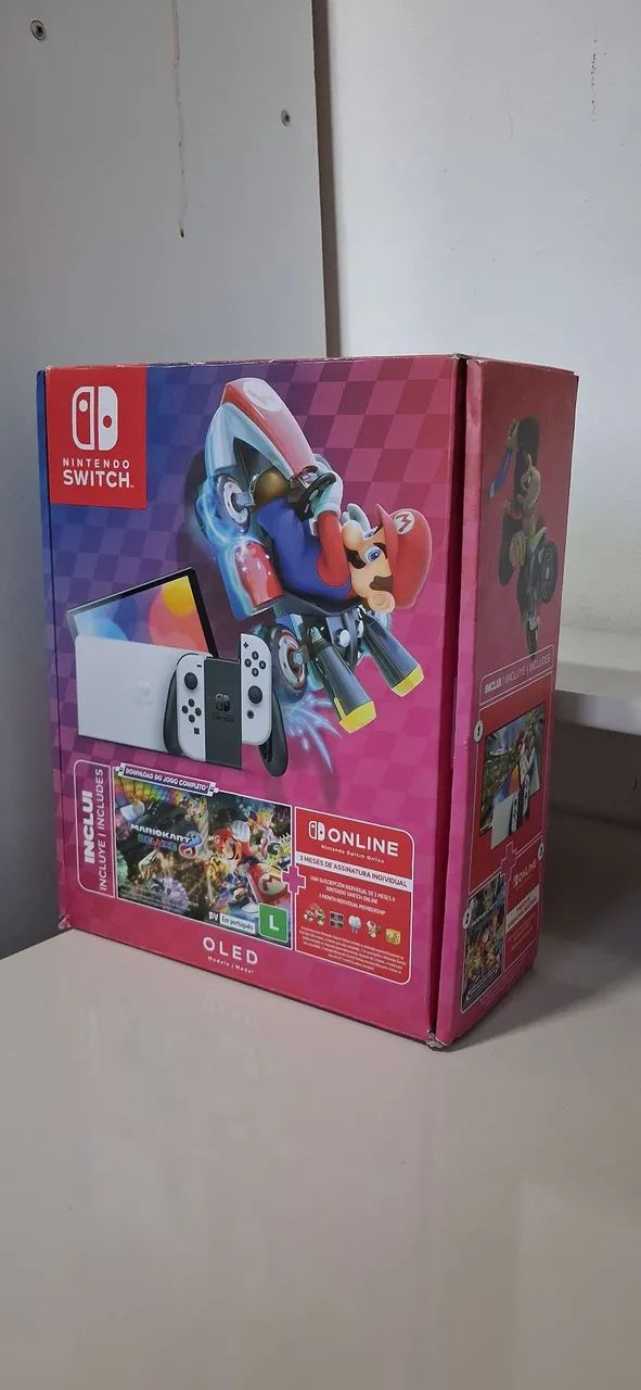 Acessórios originais Nintendo Switch Oled dock cabo fonte hand grips - Foto 2