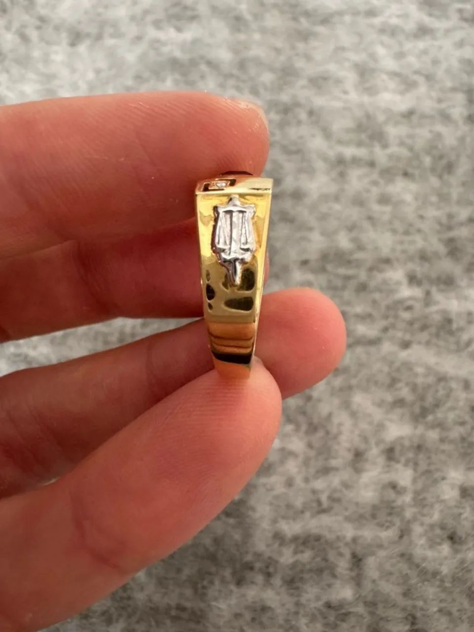 Anel de formatura em Direito masculino. - Foto 5