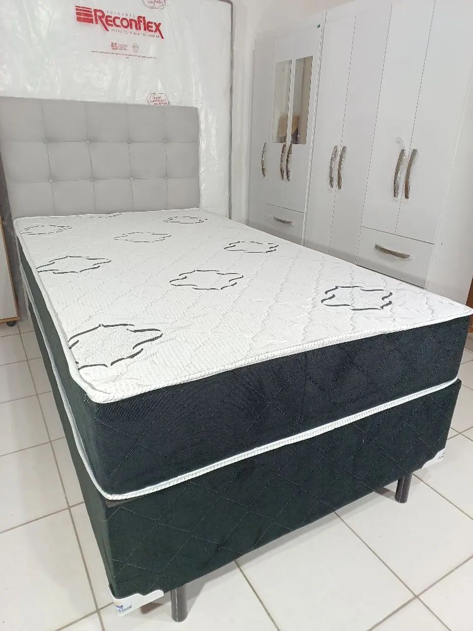 Cama Box Solteirão com colchão molas ensacadas  - Foto 3