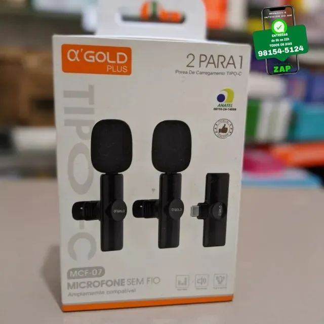 Microfone de Lapela Duplo iPhone Samsung Motorola x´gold