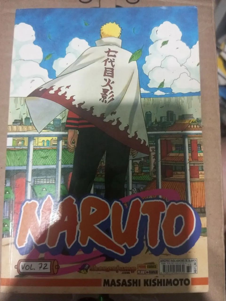 Mangá Naruto Vol. 72 - Capa comum  Panini comics