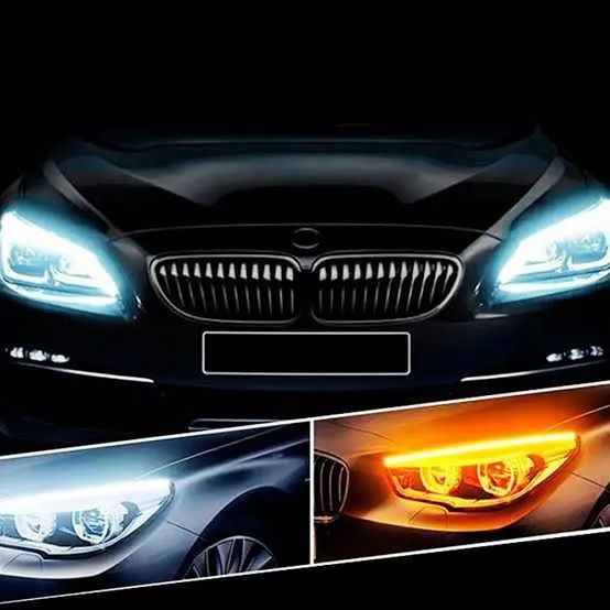 Fita LED para carro - Iluminação para farol, branco e amarelo - Foto 3