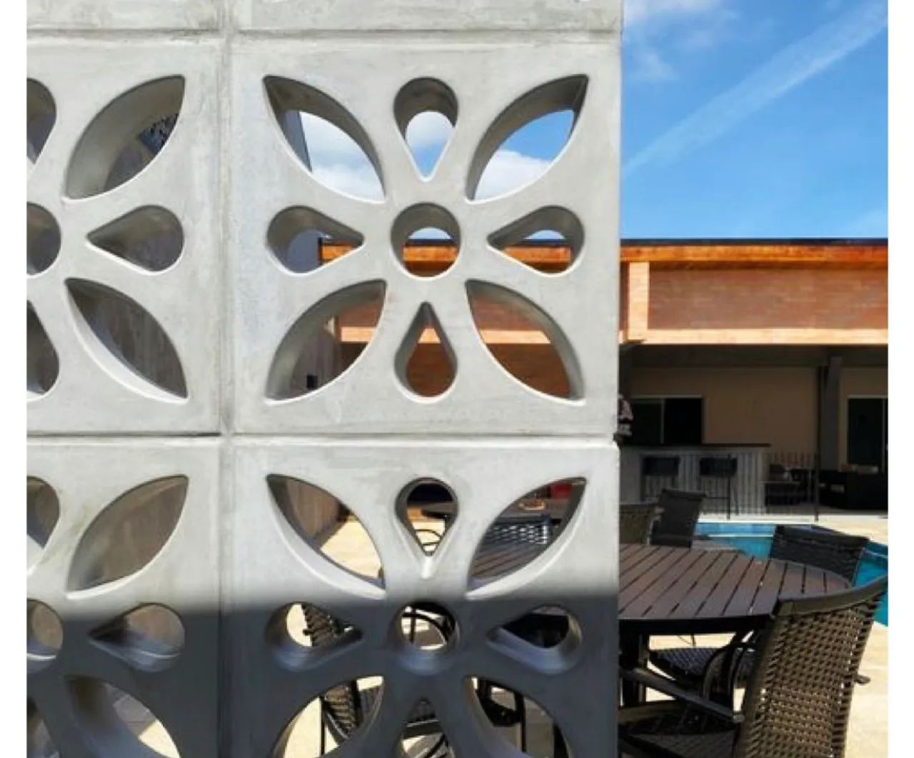 Blocos de concreto vazados para jardim