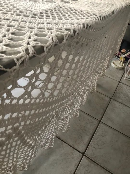 Toalha de Tricô bordada a mão  - Foto 4