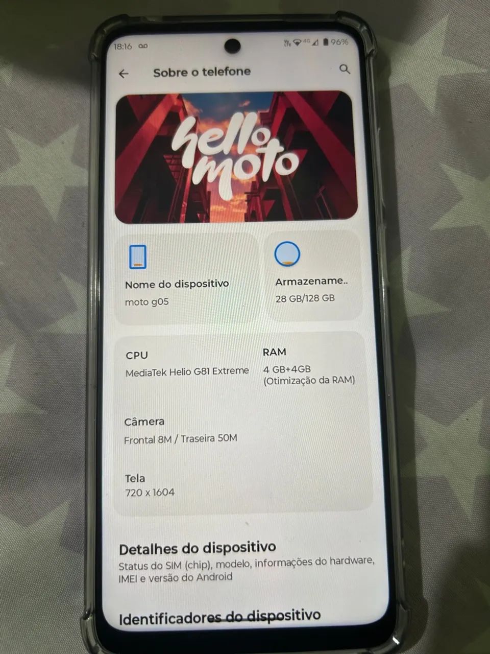 Vendo Moto G05 Lilás  - Foto 4