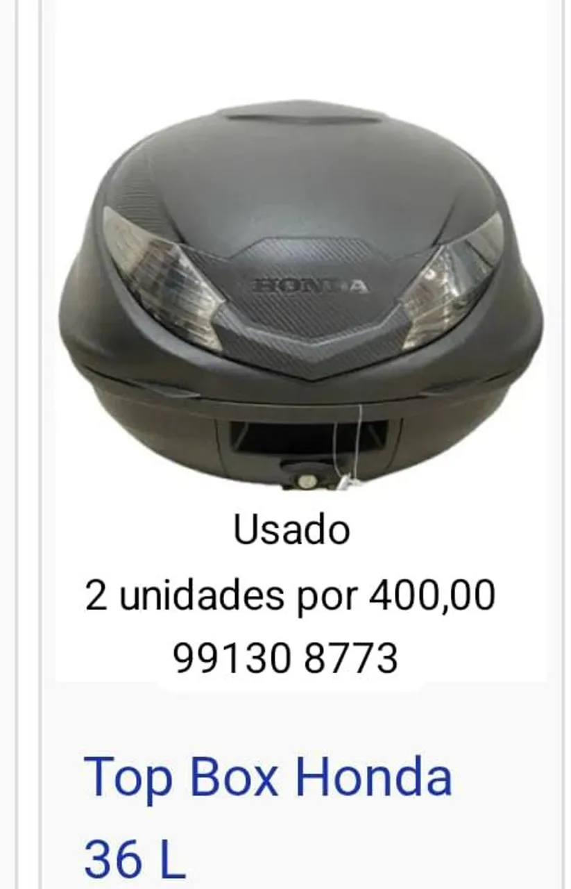 Top Box Honda 36L - 2 Unidades