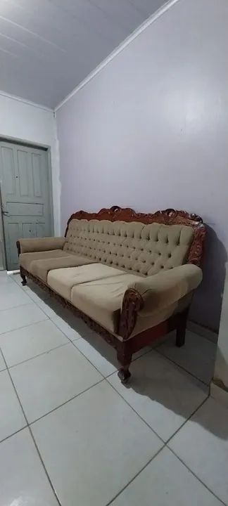 Jogo sofá e poltrona madeira maciça.  - Foto 2