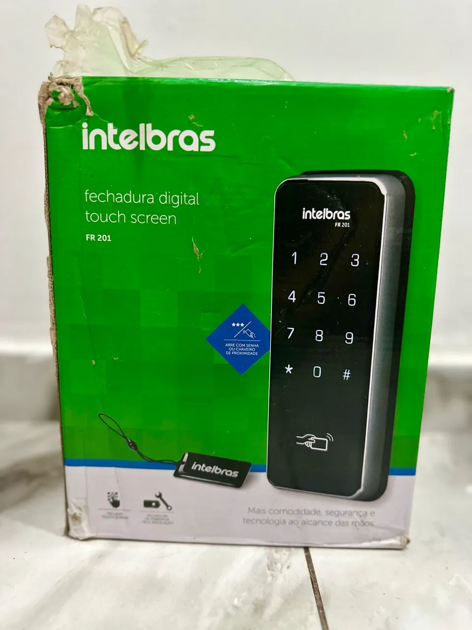 Fechadura Digital De Sobrepor Fr201 Preto Intelbras