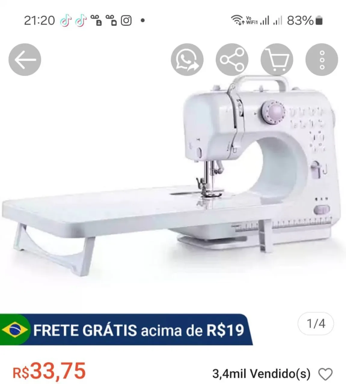 Máquina de Costura Portátil Mini