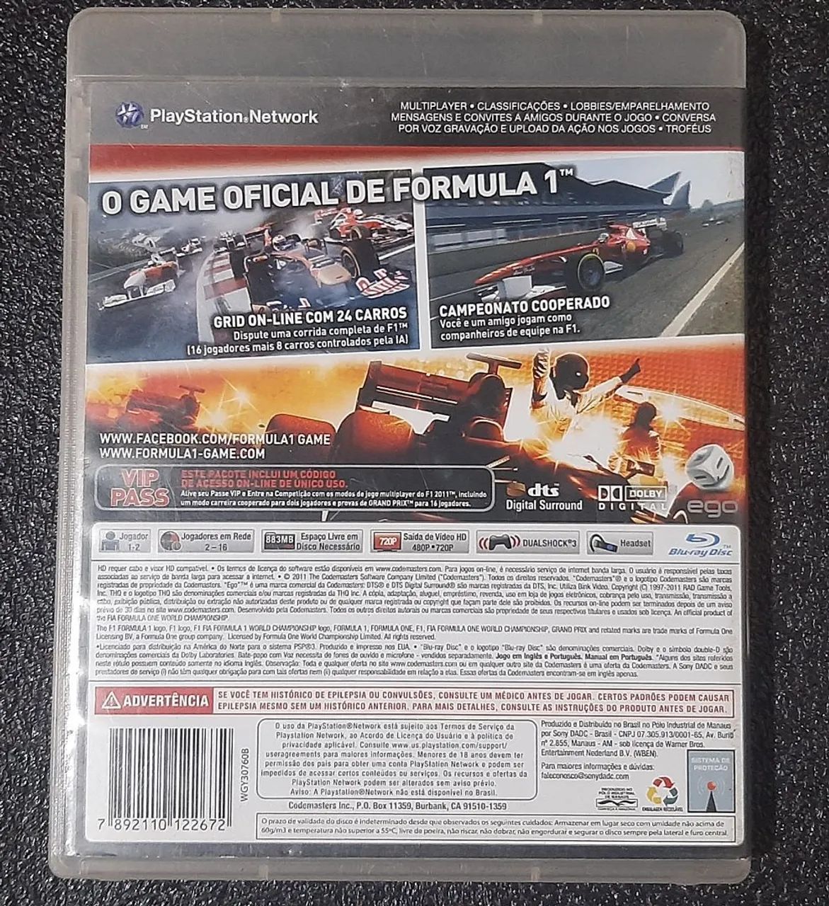 F1 formula 1 2011 ps3 semi-novo - Foto 4