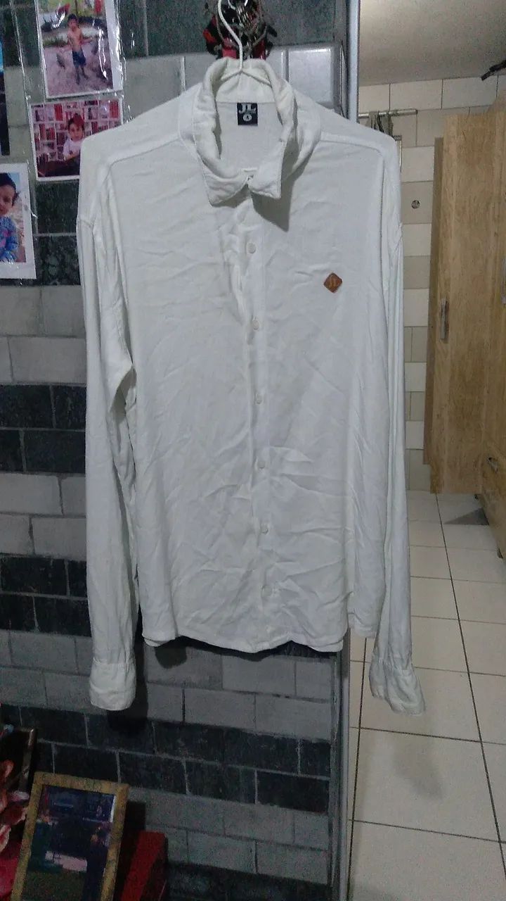 Camisa Social Branca Manga Longa