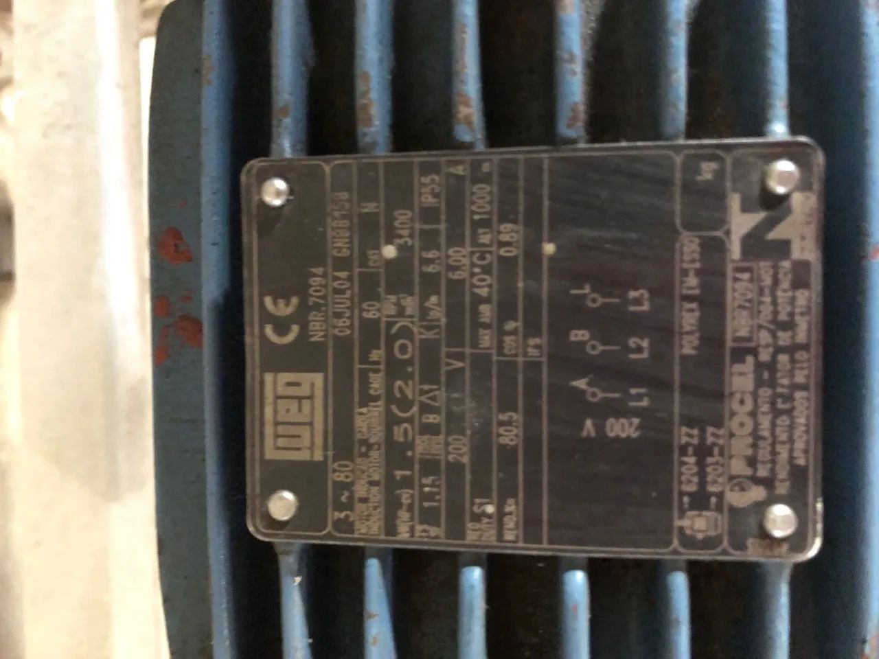 Motor Elétrico Trifásico 1/2cv - Foto 2