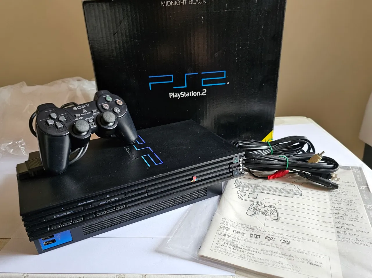 PlayStation 2 (PS2) Completo - Midnight Black SCPH-50000 NB japonês