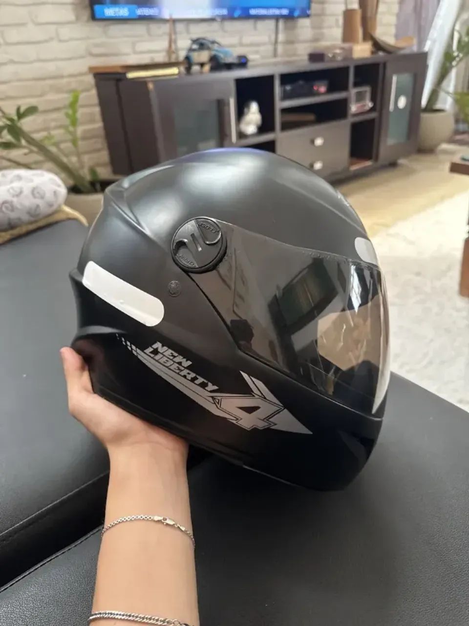 capacete fosco, viseira fumÊ