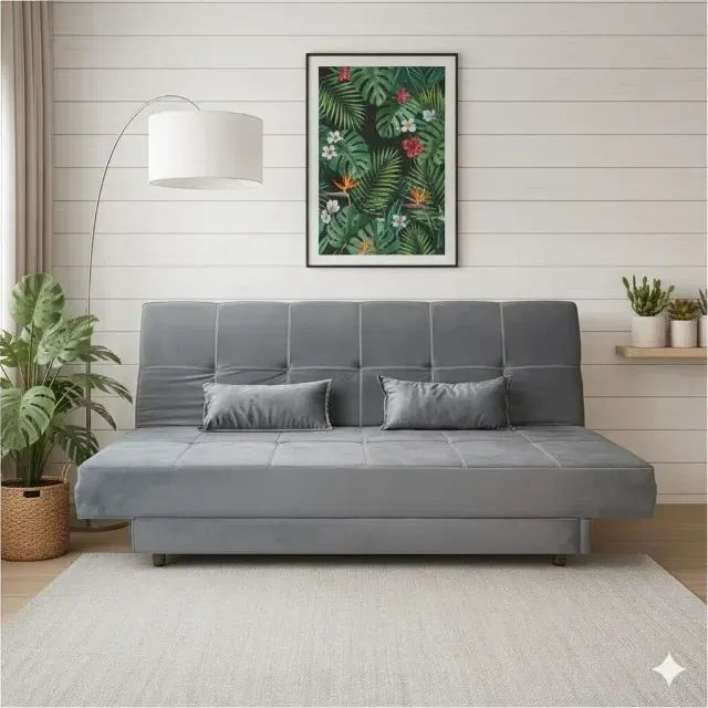 Sofá Cama Max Grafite  (Pagamento no ato da entrega)