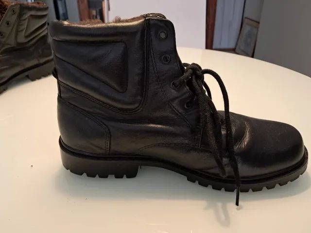 Fiero Bota Masculina Para Inverno Pele Masculino Casaco Comprido