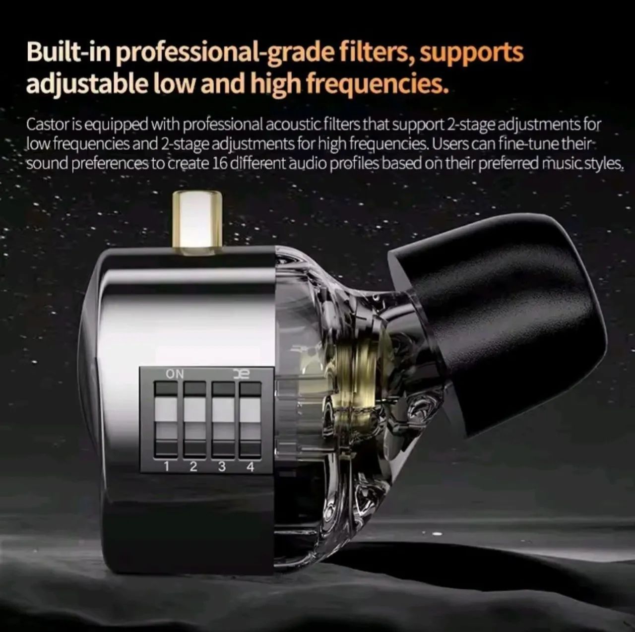 Fone de ouvido KZ Castor - Harman Version - Silver - Sem Microfone - Foto 3