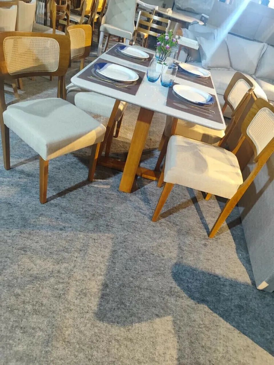 Mesa Jasmin com 4 Cadeiras Alasca 1,20m - Foto 2