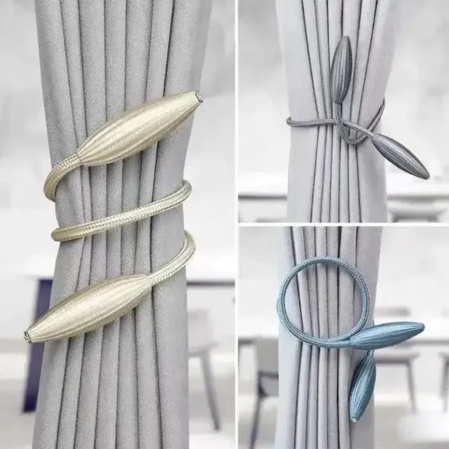 1 Par Abraçadeira de Cortina Flexível de Luxo  - Foto 2