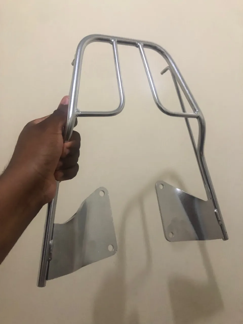 Bagageiro Cromado para Moto titan
