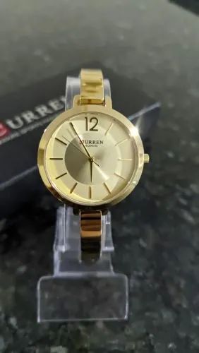 Relógio Feminino Curren Dourado - Novo - Foto 2