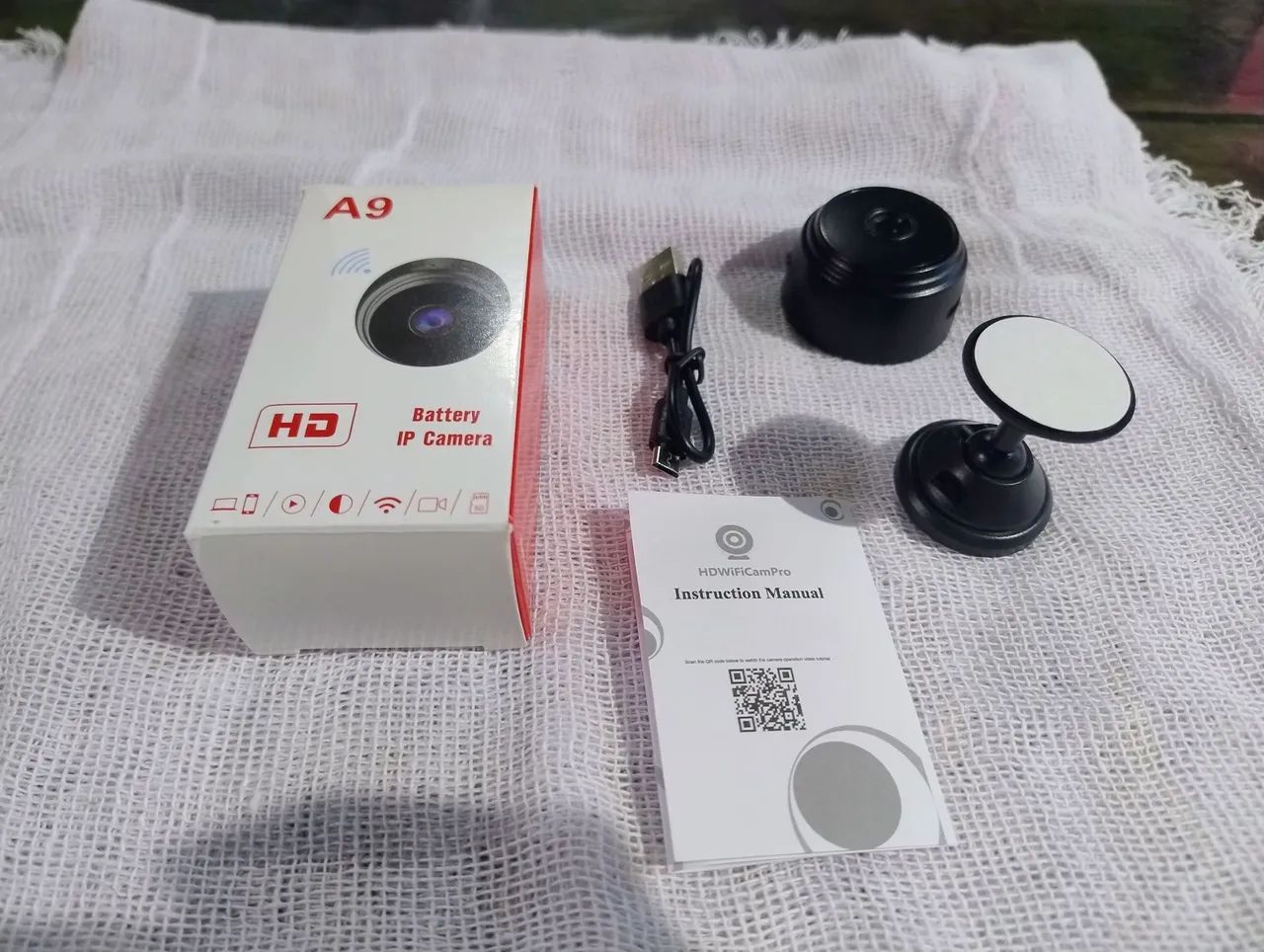 Mini câmera espiã Wi-fi A9 HD -Faço a instalação e configuração no seu celular  - Foto 3