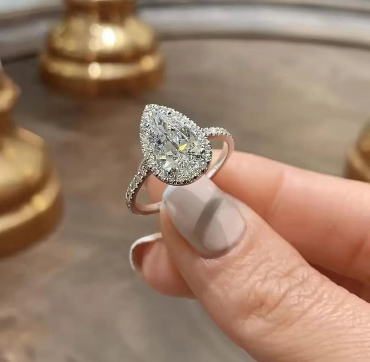 Anel Gota Tiffany & co. Com pedras de moissanites  - Foto 3
