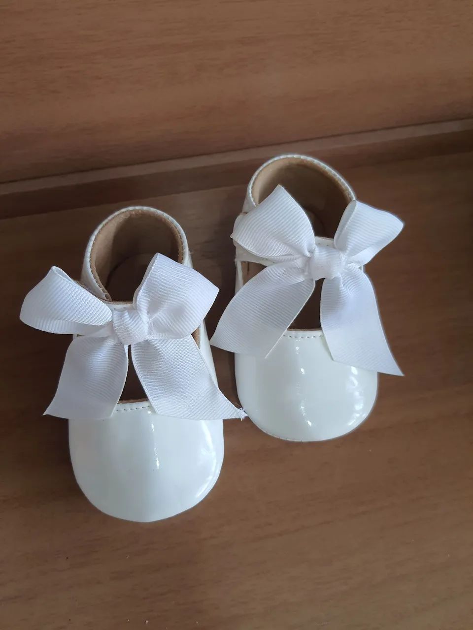 Sapatinho branco bebê menina  - Foto 3